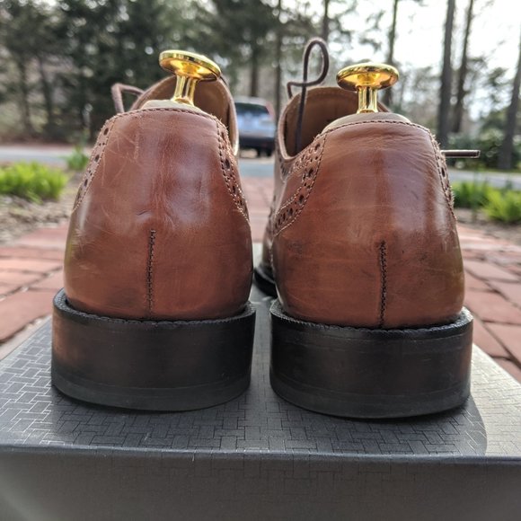 COLE HAAN GIRALDO WNGTP II - BRITISH TAN CP - USED IN BOX WITH BAG - SIZE 11.5 M - Picture 4 of 16